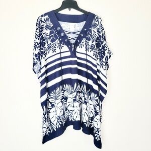 La Blanca swim coverup - v neck caftan - S